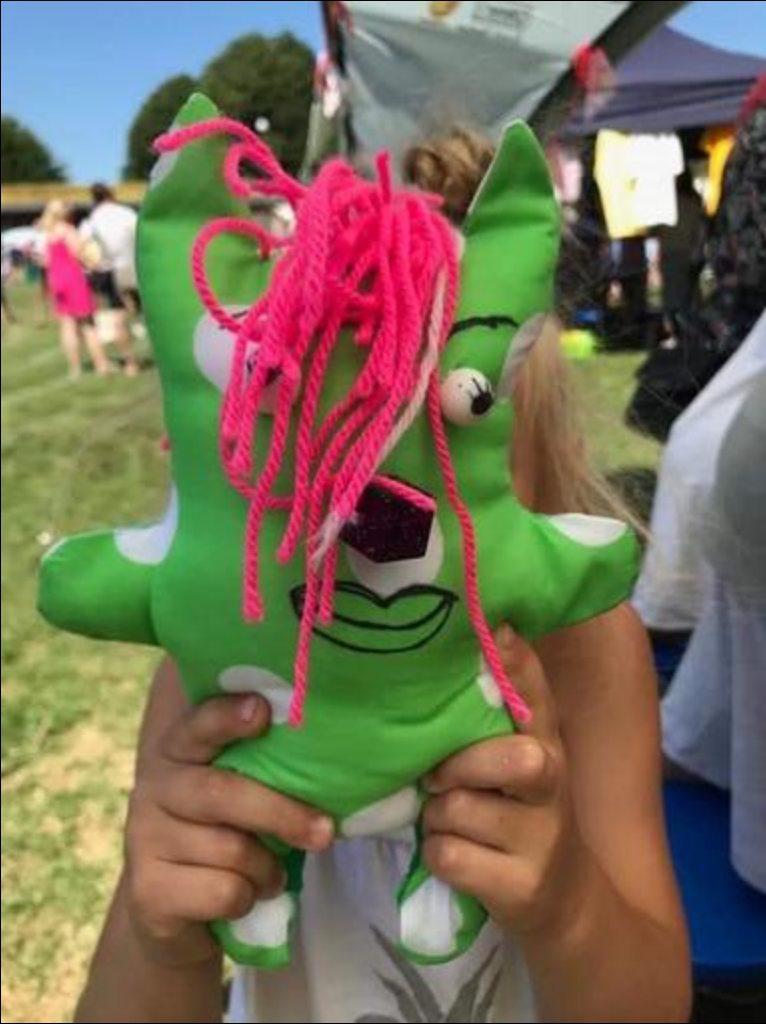 Fielding Primary Summer Fair going green - green homemade creature